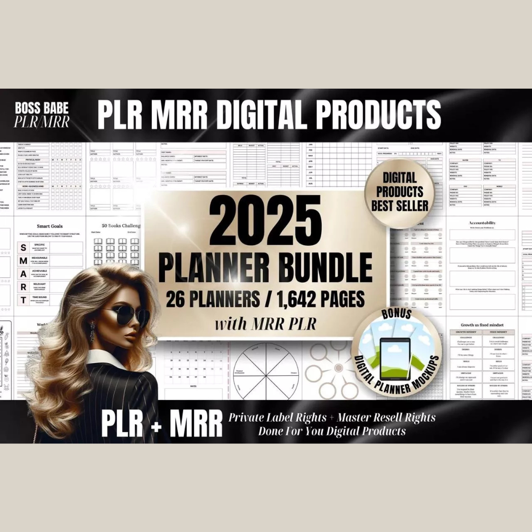 2025 & 2026 Digital Planner Templates Bundle – MRR & PLR Included - Image 2