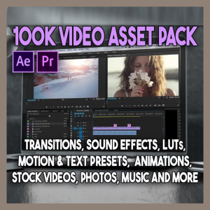 🎬 100K+ Adobe Premiere & After Effects Bundle – Presets, Assets, Stock Videos, SFX & LUTs ✨