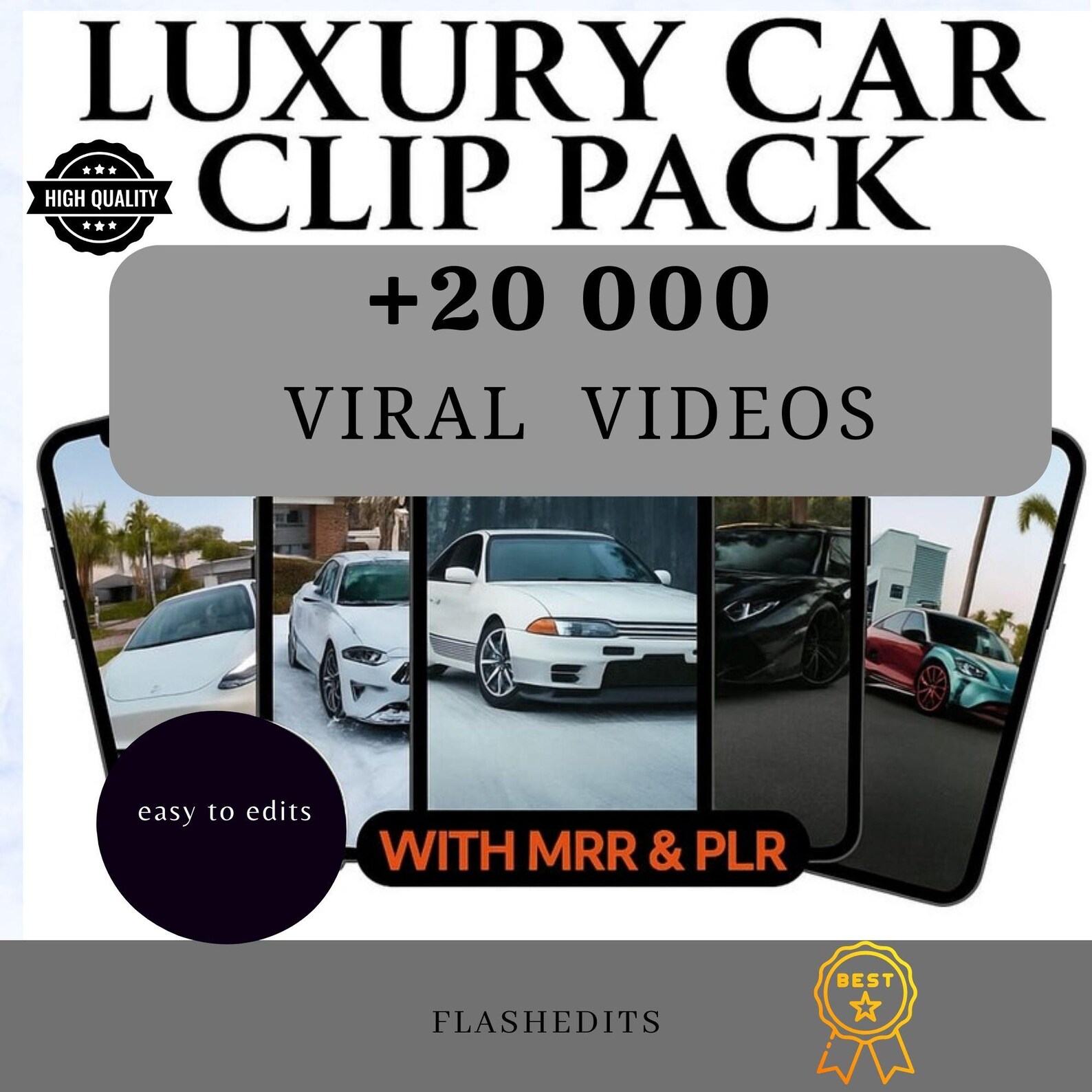 20,000+ Viral Luxury Car Reels | 4K Faceless Auto Videos for Reels, TikTok & Shorts | MRR + PLR